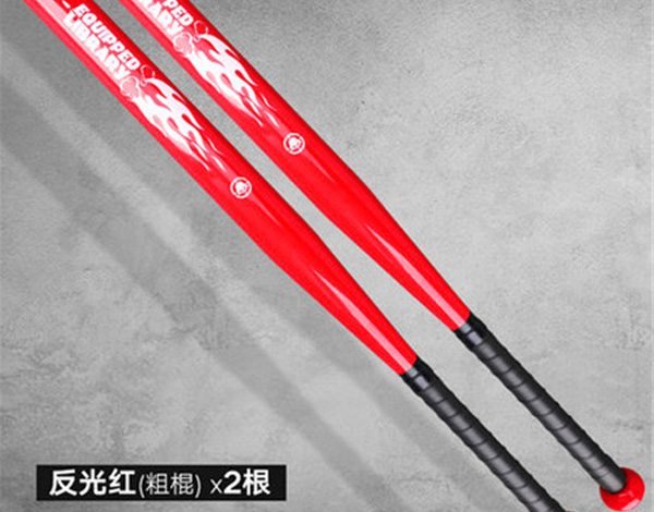 28 Inch Red Steel Baseball Bats Colorful
