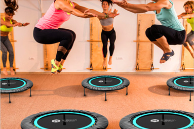 small round exercise trampoline