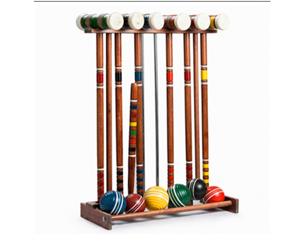 vintage wooden croquet set