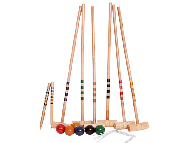 Wood Full Size Croquet Set for Garden Game