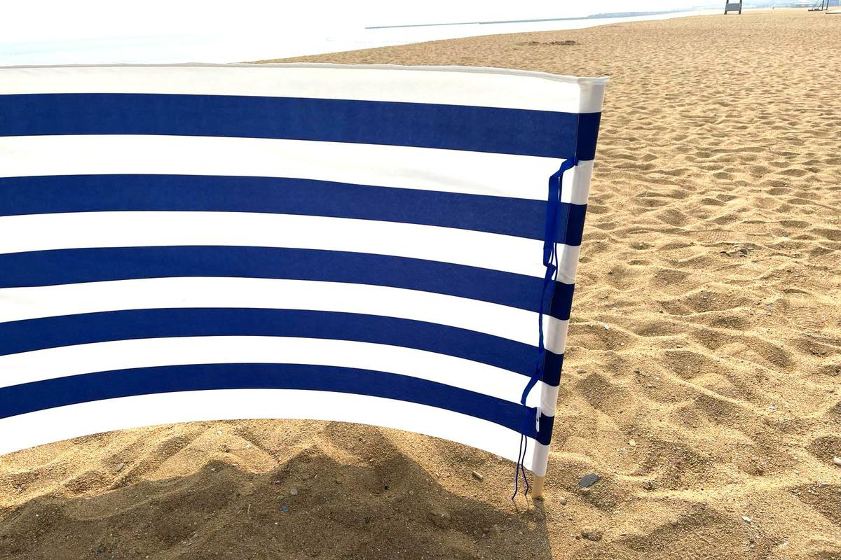 Blue and White Strip 15ft/17ft/20ft/25ft or OEM Length&color Beach Privacy Screen