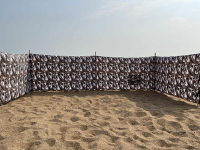 Camouflag Brown 15ft/17ft/20ft/25ft or OEM Length&color Beach Privacy Screen