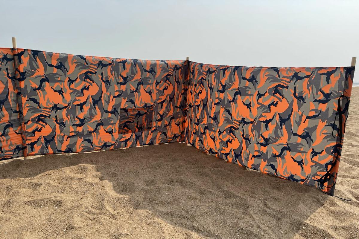 Camouflag Orange 15ft/17ft/20ft/25ft or OEM Length&color Beach Privacy Screen
