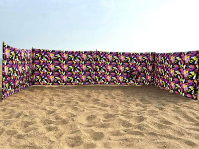 Purple Graffiti 15ft/17ft/20ft/25ft or OEM Length&color Beach Privacy Screen