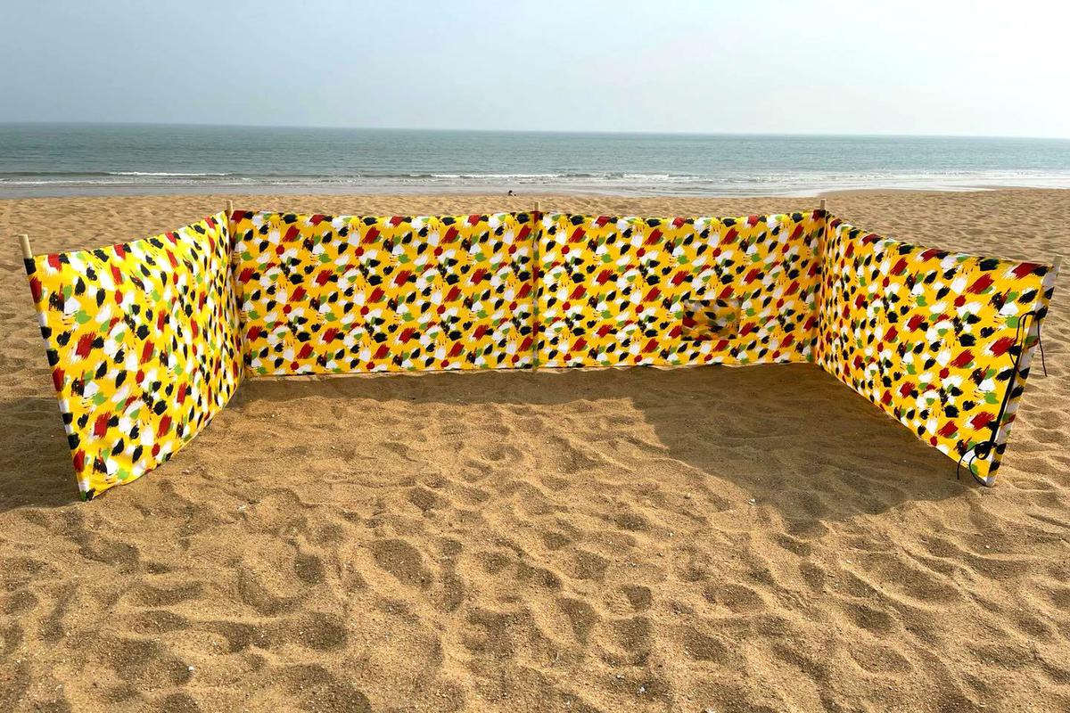 Yellow Graffiti 15ft/17ft/20ft/25ft or OEM Length&color Beach Privacy Screen