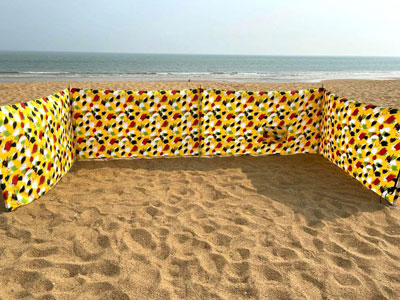 Yellow Graffiti 15ft/17ft/20ft/25ft or OEM Length&color Beach Privacy Screen